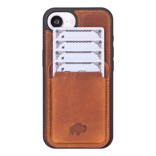 Duke Leather MagSafe Wallet, Golden Brown - BlackBrook Case