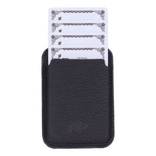 Duke Leather MagSafe Wallet, Pebble Black - BlackBrook Case