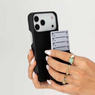 Duke Leather MagSafe Wallet, Pebble Black - BlackBrook Case