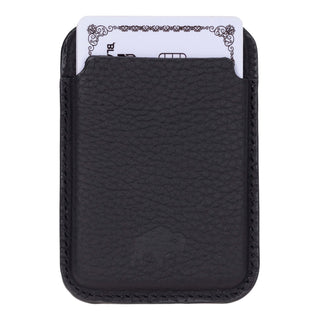 Duke Leather MagSafe Wallet, Pebble Black - BlackBrook Case