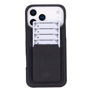 Duke Leather MagSafe Wallet, Pebble Black - BlackBrook Case