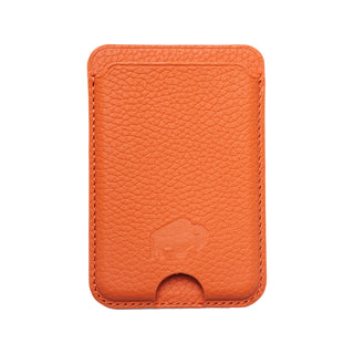 Duke Leather MagSafe Wallet, Pebble Orange - BlackBrook Case