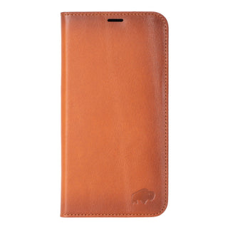 Easton iPhone 16 Plus Slim Book Folio Case, Burnished Tan - BlackBrook Case