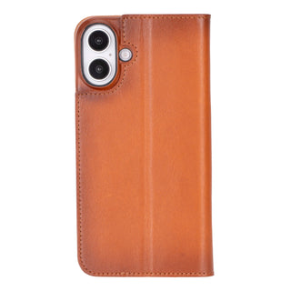 Easton iPhone 16 Plus Slim Book Folio Case, Burnished Tan - BlackBrook Case