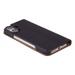 Easton iPhone 16 Plus Slim Book Folio Case, Pebble Black - BlackBrook Case