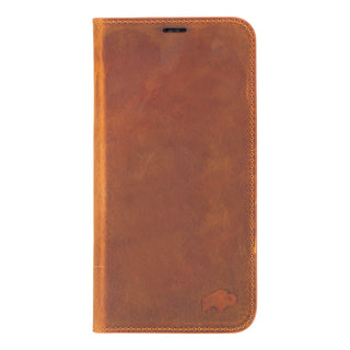 Easton iPhone 16 Pro Max Slim Book Folio Case, Golden Brown - BlackBrook Case