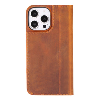 Easton iPhone 16 Pro Max Slim Book Folio Case, Golden Brown - BlackBrook Case