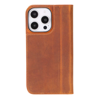 Easton iPhone 16 Pro Slim Book Folio Case, Golden Brown - BlackBrook Case