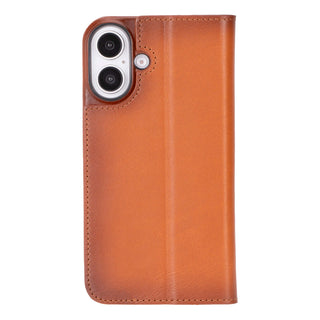 Easton iPhone 16 Slim Book Folio Case, Burnished Tan - BlackBrook Case