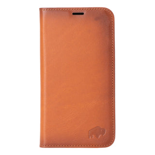 Easton iPhone 16 Slim Book Folio Case, Burnished Tan - BlackBrook Case