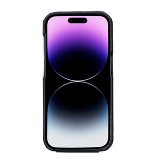 Edmonds Leather Snap - On Flip Wallet Case – iPhone 14 Pro (Pebble Black) - BlackBrook Case