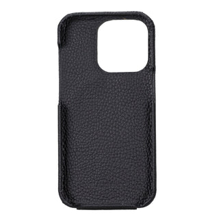 Edmonds Leather Snap - On Flip Wallet Case – iPhone 14 Pro (Pebble Black) - BlackBrook Case