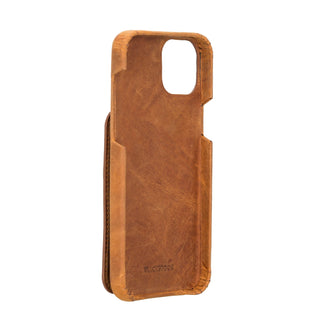 Edmonds Leather Snap - On Flip Wallet Case – iPhone 15 Plus (Golden Brown) - BlackBrook Case