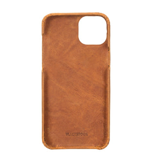 Edmonds Leather Snap - On Flip Wallet Case – iPhone 15 Plus (Golden Brown) - BlackBrook Case