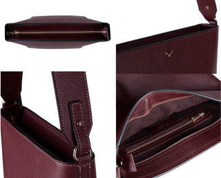 Elena Leather Women's Bag, Burgundy - BlackBrook Case