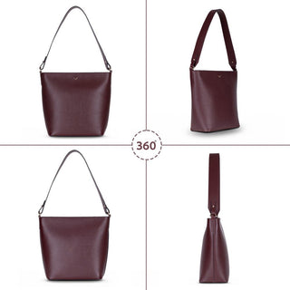 Elena Leather Women's Bag, Burgundy - BlackBrook Case