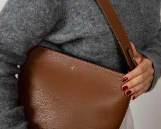 Elena Leather Women's Bag, Tan - BlackBrook Case