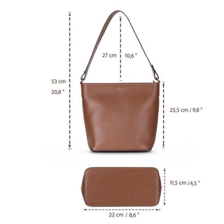 Elena Leather Women's Bag, Tan - BlackBrook Case