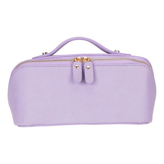 Ella Leather Make up Bag, Lilac - UnBranded