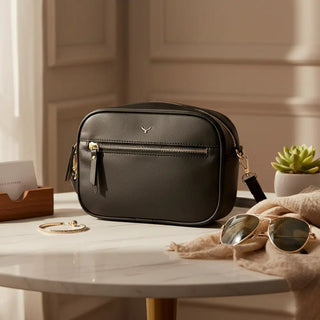 Emerald Leather Women's Bag, Black - BlackBrook Case