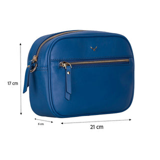 Emerald Leather Women's Bag, Blue - BlackBrook Case