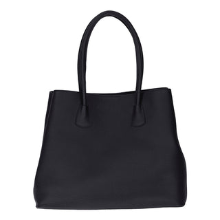 Everbloom Leather Women's Tote Bag, Black - BlackBrook Case