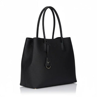 Everbloom Leather Women's Tote Bag, Black - BlackBrook Case