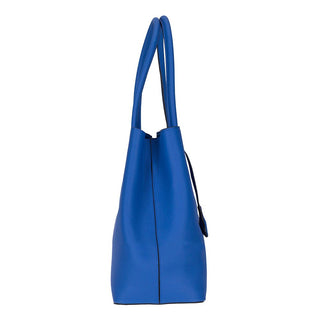 Everbloom Leather Women's Tote Bag, Blue - BlackBrook Case