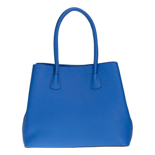 Everbloom Leather Women's Tote Bag, Blue - BlackBrook Case