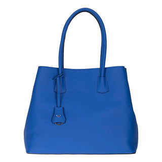 Everbloom Leather Women's Tote Bag, Blue - BlackBrook Case
