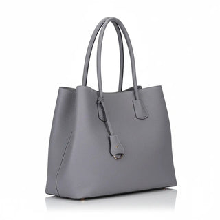 Everbloom Leather Women's Tote Bag, Gray - BlackBrook Case
