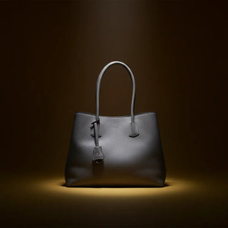 Everbloom Leather Women's Tote Bag, Gray - BlackBrook Case