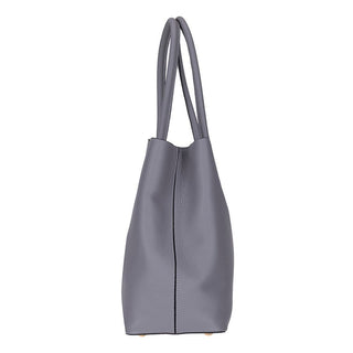 Everbloom Leather Women's Tote Bag, Gray - BlackBrook Case
