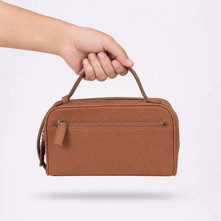 Trevor Leather Dopp Kit, Tan