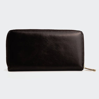 Firenze Women’s Large Leather Wallet with Dual Compartments – Mapi Edition, Brown - Mapi
