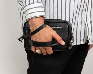 Forge Leather Handbag, Rustic Black - BlackBrook Case