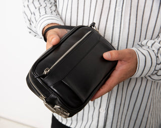 Forge Leather Handbag, Rustic Black - BlackBrook Case