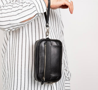 Forge Leather Handbag, Rustic Black - BlackBrook Case