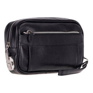 Forge Leather Handbag, Rustic Black - UnBranded