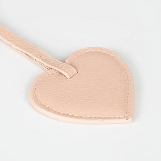 Full - Grain Leather Heart Bag Charm, Marmalade - BlackBrook Case