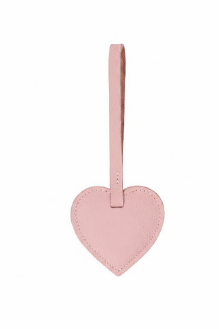 Full - Grain Leather Heart Bag Charm, Puff - BlackBrook Case