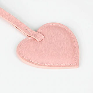 Full - Grain Leather Heart Bag Charm, Puff - BlackBrook Case