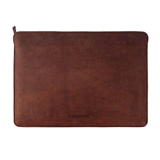 Full-Grain Leather MacBook Sleeve 15/16 inch in Distressed Coffee - BlackBrook Case