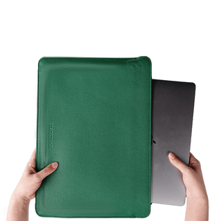 Full-Grain Leather MacBook Sleeve 15/16 inch in Pebble Green - BlackBrook Case
