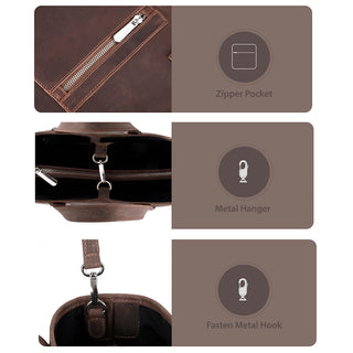 Valley Leather Tote Bag, Coffee