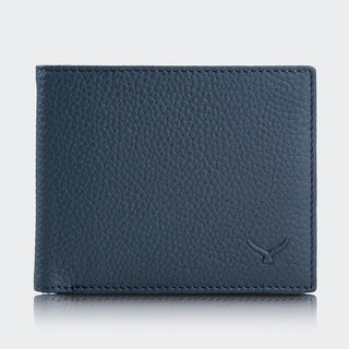 Genova Men’s Leather Bifold Wallet – Mapi Edition, Dark Blue - Mapi