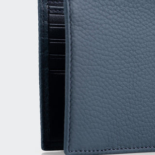 Genova Men’s Leather Bifold Wallet – Mapi Edition, Dark Blue - Mapi