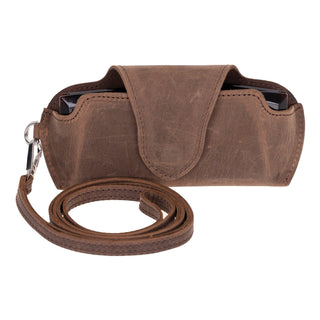 Harbor Leather Eyewear Case, Distressed Coffee - Bouletta