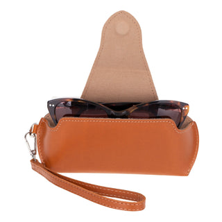 Harbor Leather Eyewear Case, Rustic Tan - Bouletta