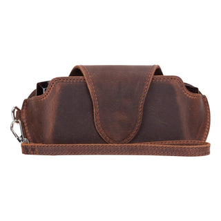 Harbor Leather Eyewear Case, Saddle Brown - Bouletta